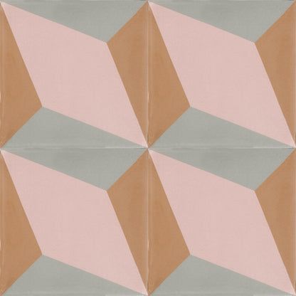 Moroccan Encaustic Cement Pattern 01u6, 20 x 20cm - Tiles &amp; Stone To You