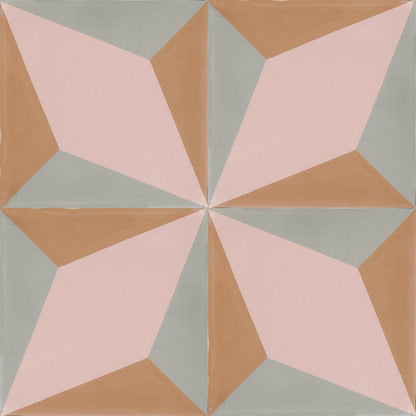 Moroccan Encaustic Cement Pattern 01u6, 20 x 20cm - Tiles &amp; Stone To You