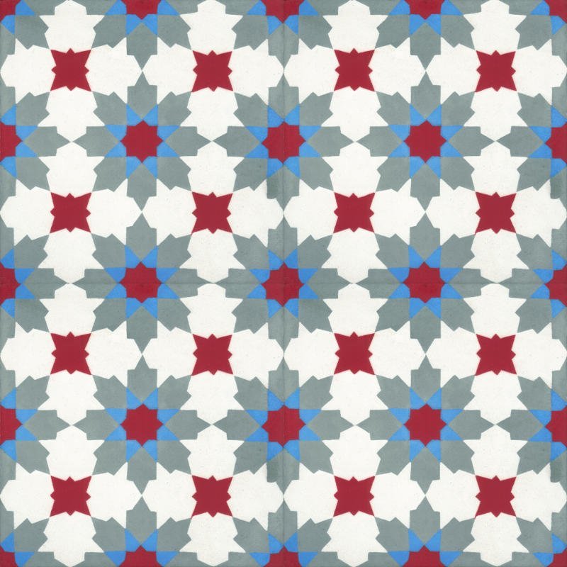 Moroccan Encaustic Cement Pattern 01x, 20 x 20cm - Tiles &amp; Stone To You
