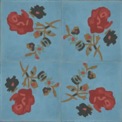 Moroccan Encaustic Cement Pattern 02c, 20 x 20cm - Tiles &amp; Stone To You