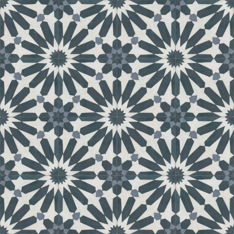 Moroccan Encaustic Cement Pattern 02e, 20 x 20cm - Tiles &amp; Stone To You