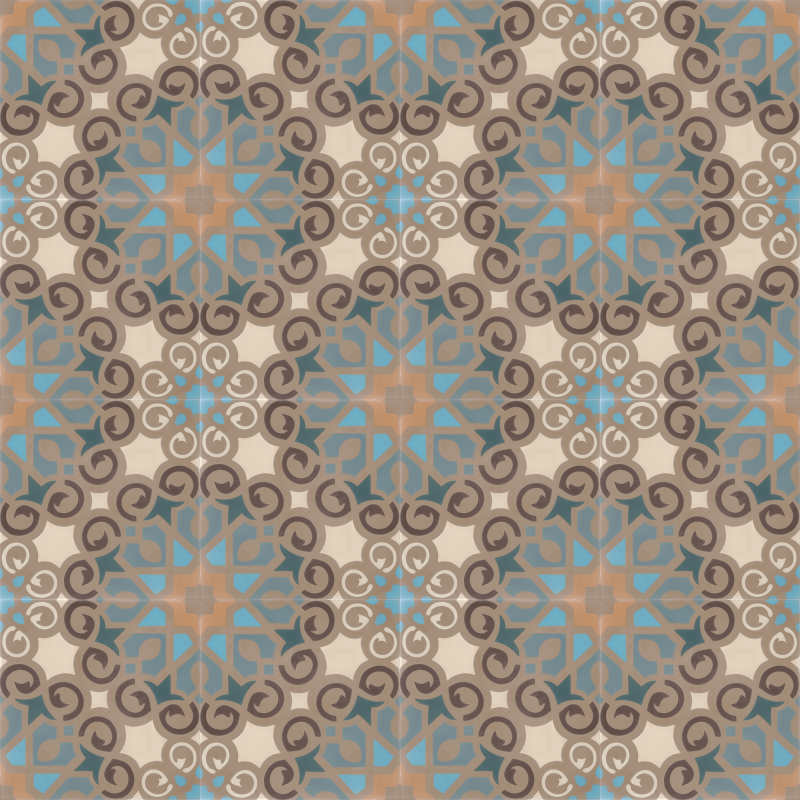 Moroccan Encaustic Cement Pattern 02x, 20 x 20cm - Tiles &amp; Stone To You