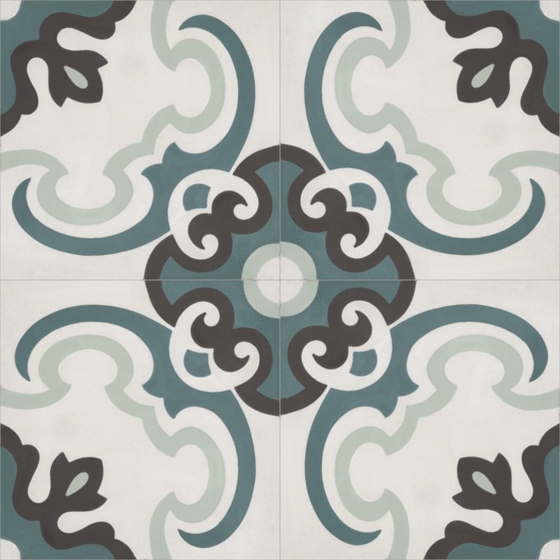 Moroccan Encaustic Cement Pattern 02z, 20 x 20cm - Tiles &amp; Stone To You