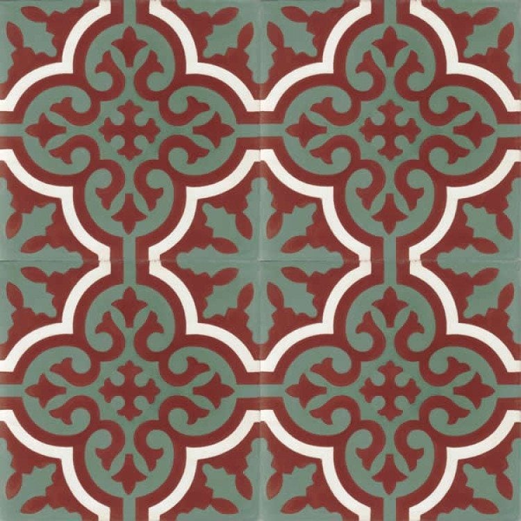 Moroccan Encaustic Cement Pattern 03d, 20 x 20cm - Tiles &amp; Stone To You