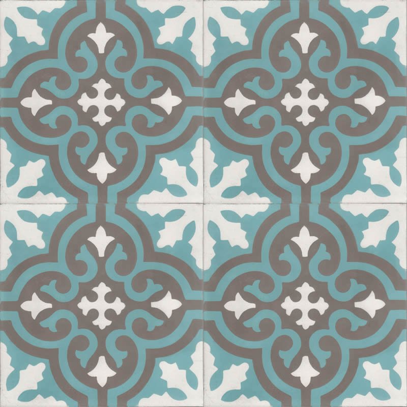 Moroccan Encaustic Cement Pattern 03k, 20 x 20cm - Tiles &amp; Stone To You