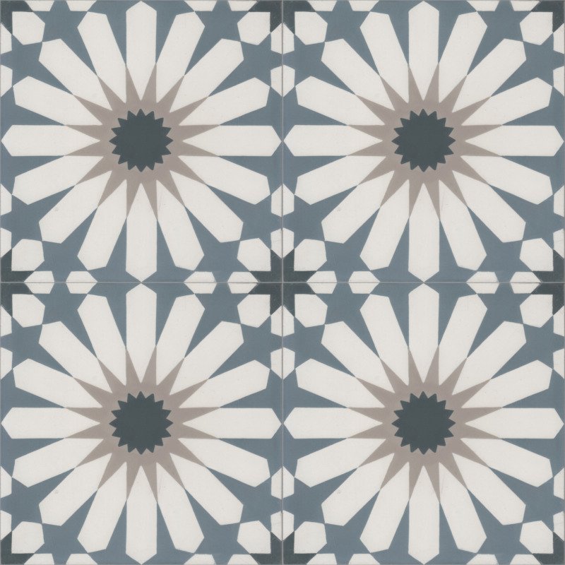 Moroccan Encaustic Cement Pattern 04k, 20 x 20cm - Tiles &amp; Stone To You