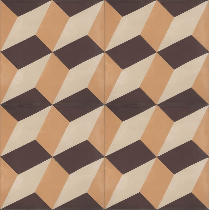 Moroccan Encaustic Cement Pattern 05c, 20 x 20cm - Tiles &amp; Stone To You