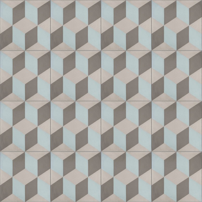 Moroccan Encaustic Cement Pattern 05d, 20 x 20cm - Tiles &amp; Stone To You