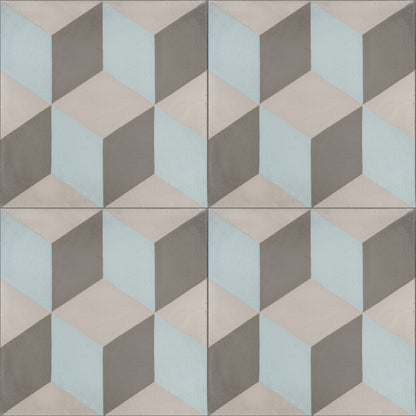 Moroccan Encaustic Cement Pattern 05d, 20 x 20cm - Tiles &amp; Stone To You