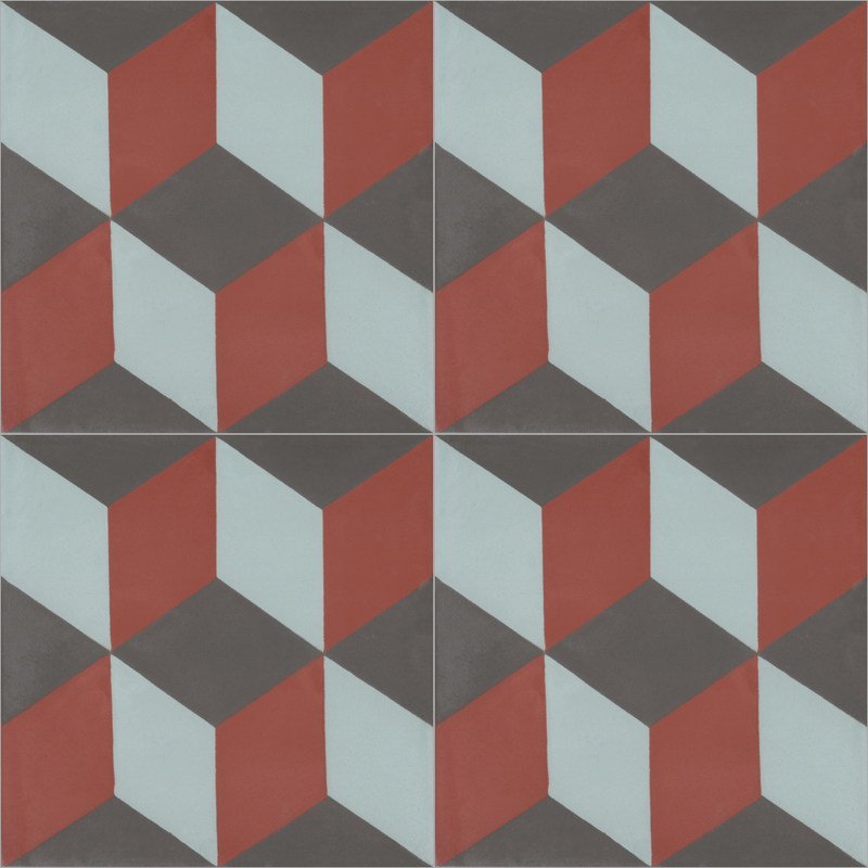 Moroccan Encaustic Cement Pattern 05f, 20 x 20cm - Tiles &amp; Stone To You