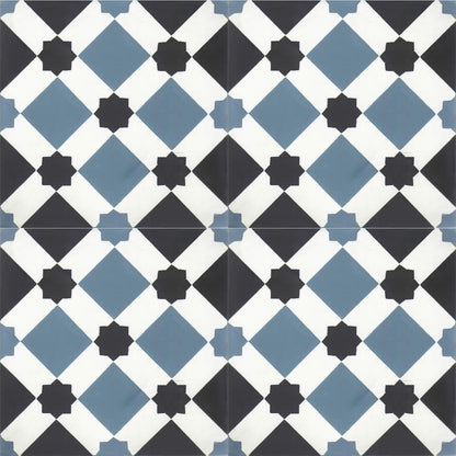 Moroccan Encaustic Cement Pattern 07e, 20 x 20cm - Tiles &amp; Stone To You