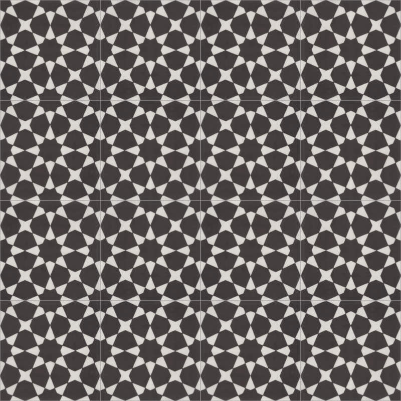 Moroccan Encaustic Cement Pattern 07q, 20 x 20cm - Tiles &amp; Stone To You