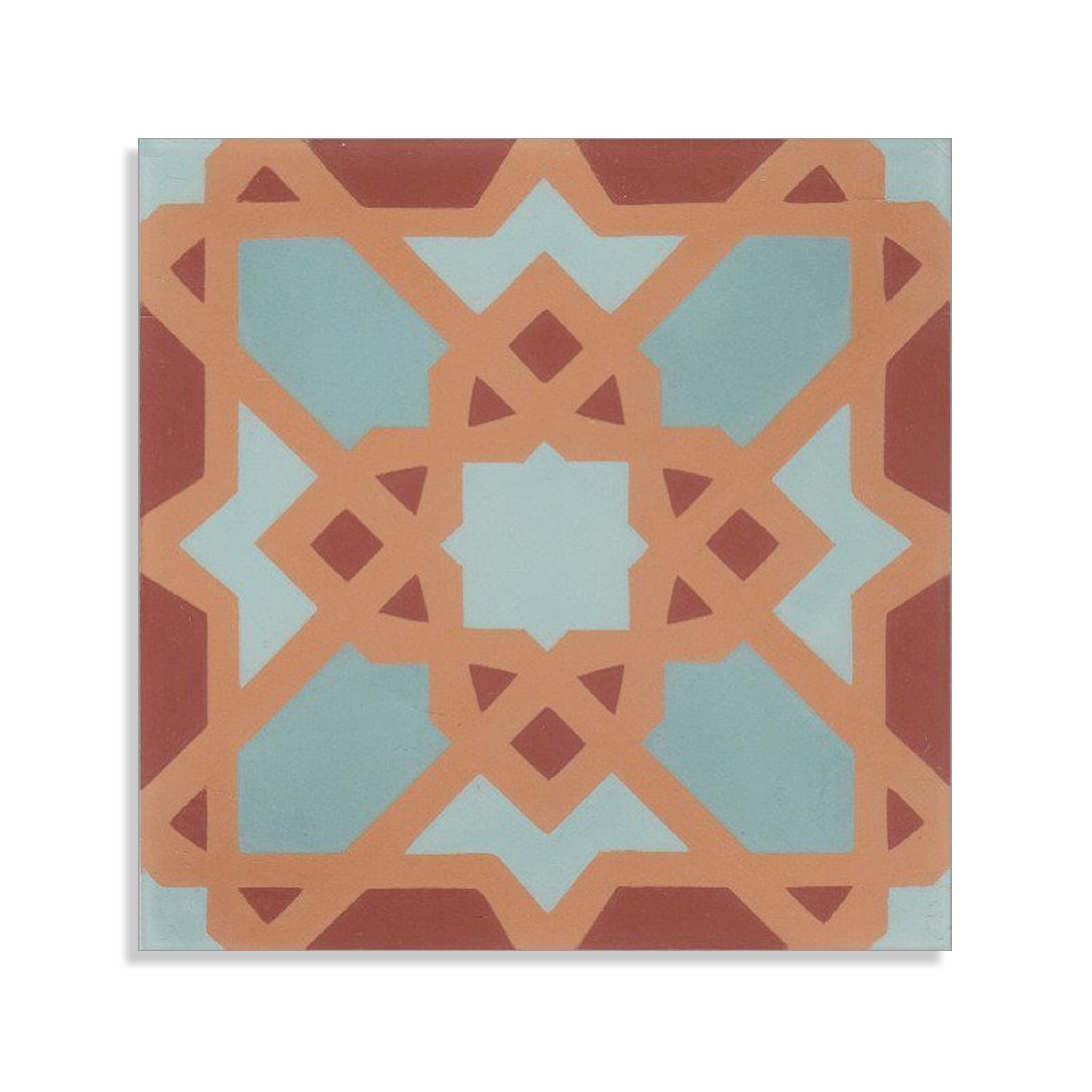 Moroccan Encaustic Cement Pattern 08e2, 20 x 20cm - Tiles &amp; Stone To You