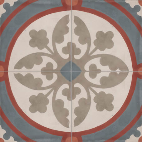 Moroccan Encaustic Cement Pattern 09a, 20 x 20cm - Tiles &amp; Stone To You