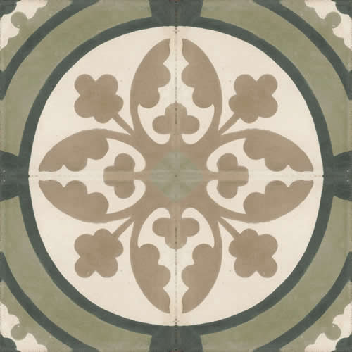 Moroccan Encaustic Cement Pattern 09d, 20 x 20cm - Tiles &amp; Stone To You