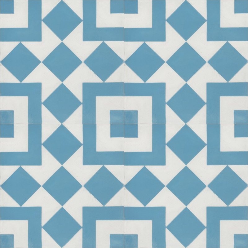 Moroccan Encaustic Cement Pattern 0k2, 20 x 20cm - Tiles &amp; Stone To You