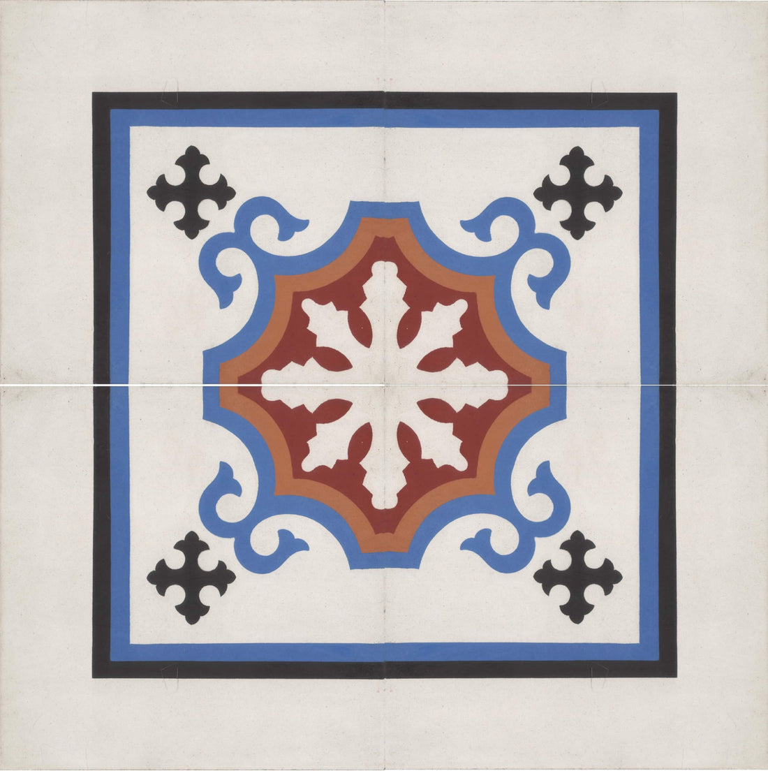 Moroccan Encaustic Cement Pattern 102b, 20 x 20cm - Tiles &amp; Stone To You