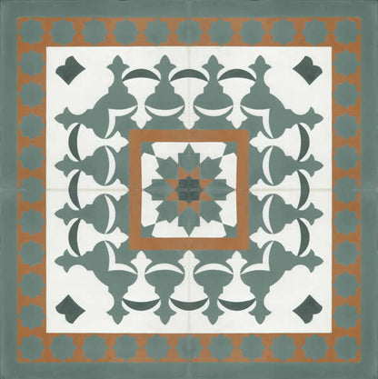 Moroccan Encaustic Cement Pattern 104a, 20 x 20cm - Tiles &amp; Stone To You