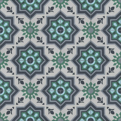 Moroccan Encaustic Cement Pattern 11b, 20 x 20cm - Tiles &amp; Stone To You