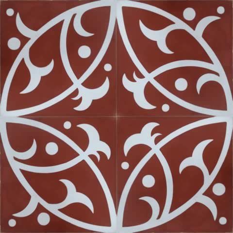 Moroccan Encaustic Cement Pattern 12c, 20 x 20cm - Tiles &amp; Stone To You