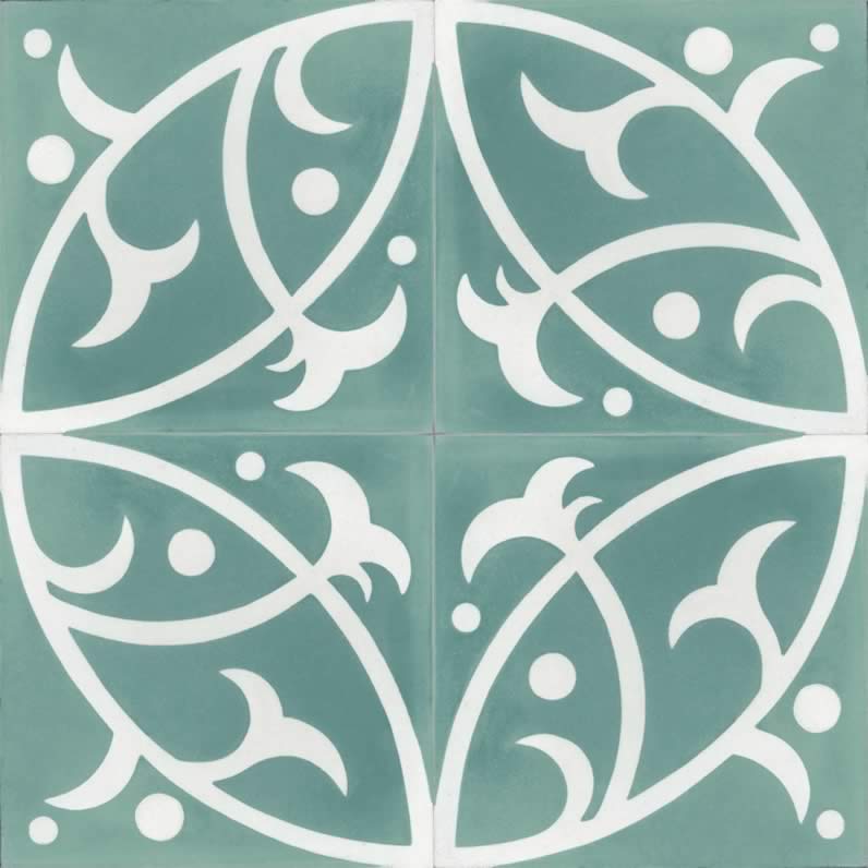 Moroccan Encaustic Cement Pattern 12e, 20 x 20cm - Tiles &amp; Stone To You