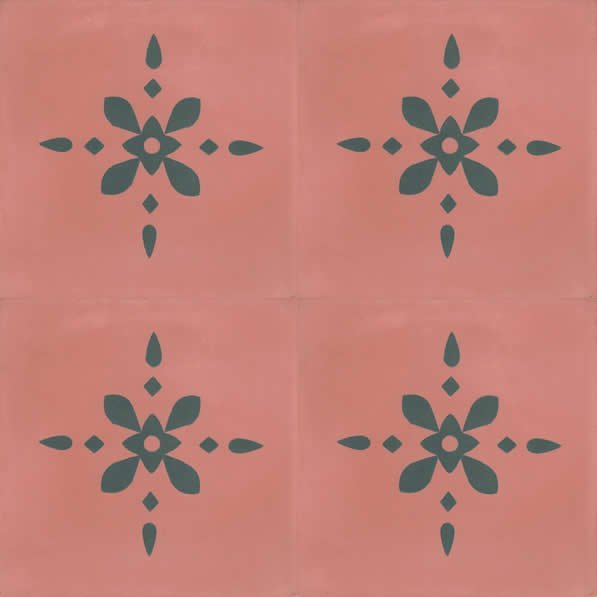 Moroccan Encaustic Cement Pattern 14a, 20 x 20cm - Tiles &amp; Stone To You