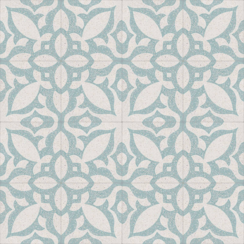 Moroccan Encaustic Cement Pattern 15a Terrazzo, 20 x 20cm - Tiles &amp; Stone To You