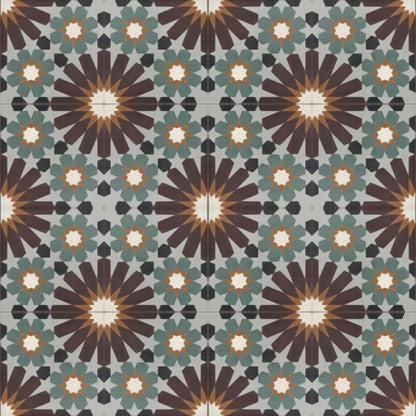 Moroccan Encaustic Cement Pattern 19a, 20 x 20cm - Tiles &amp; Stone To You