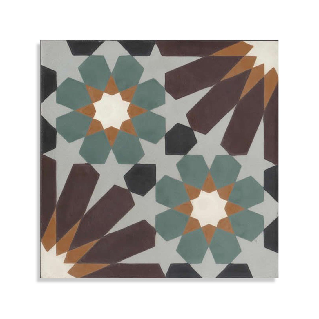 Moroccan Encaustic Cement Pattern 19a, 20 x 20cm - Tiles &amp; Stone To You