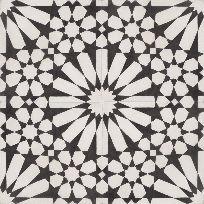 Moroccan Encaustic Cement Pattern 19d, 20 x 20cm - Tiles &amp; Stone To You