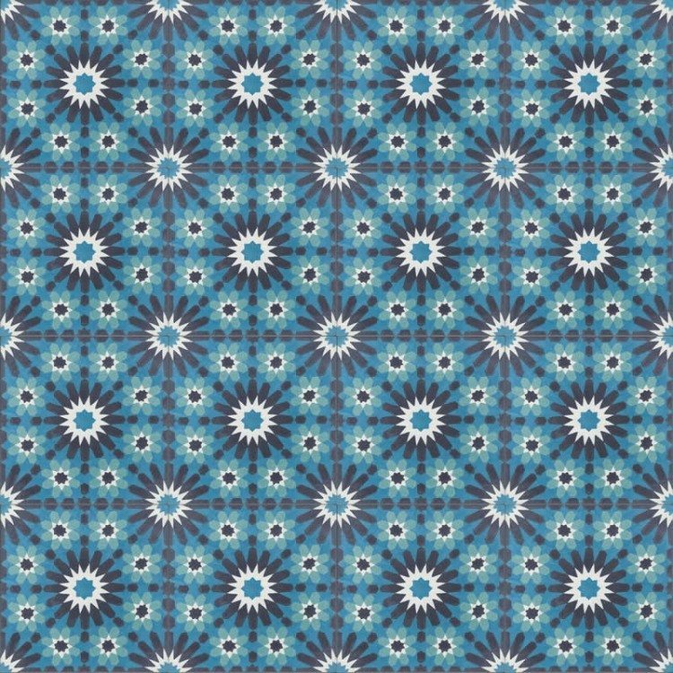 Moroccan Encaustic Cement Pattern 23b, 20 x 20cm - Tiles &amp; Stone To You