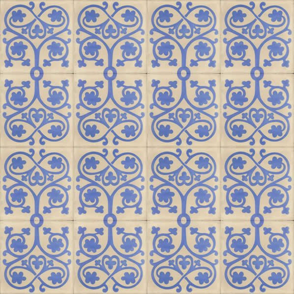 Moroccan Encaustic Cement Pattern 25a, 20 x 20cm - Tiles &amp; Stone To You