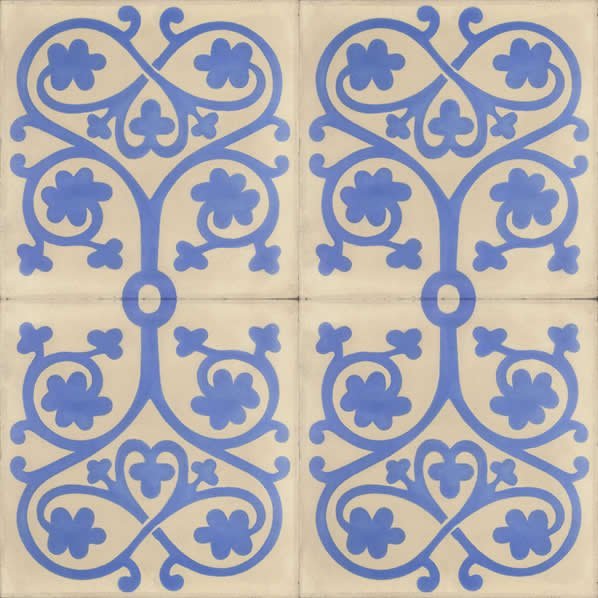 Moroccan Encaustic Cement Pattern 25a, 20 x 20cm - Tiles &amp; Stone To You
