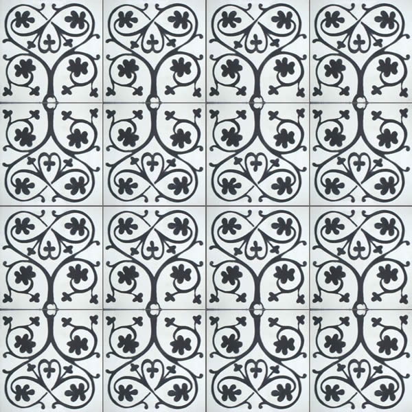 Moroccan Encaustic Cement Pattern 25c, 20 x 20cm - Tiles &amp; Stone To You