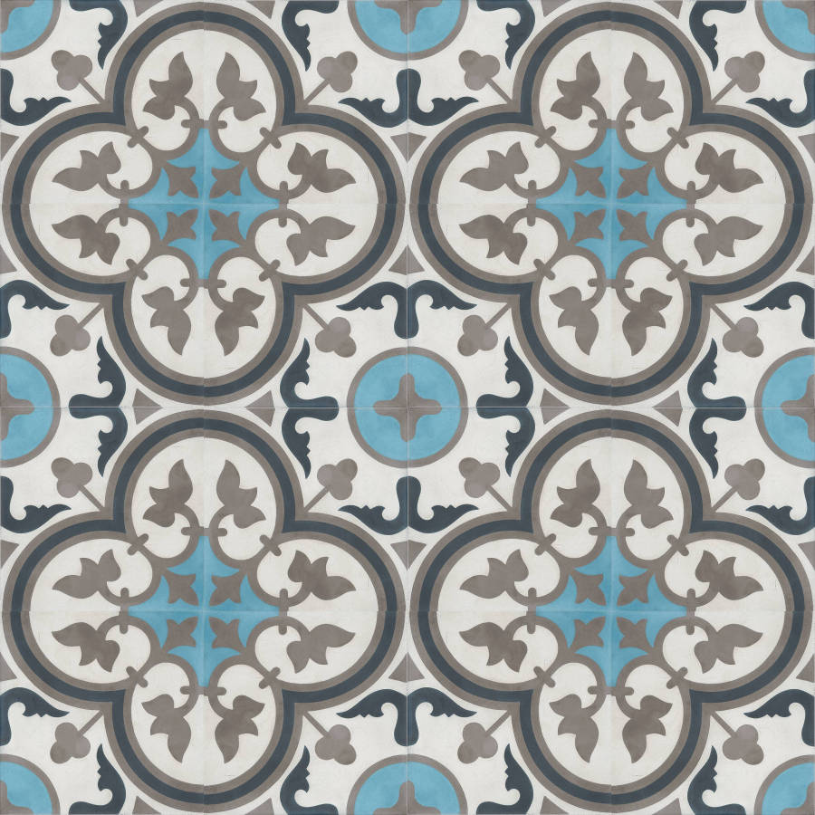 Moroccan Encaustic Cement Pattern 26a, 20 x 20cm - Tiles &amp; Stone To You