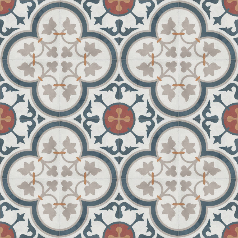 Moroccan Encaustic Cement Pattern 26d, 20 x 20cm - Tiles &amp; Stone To You