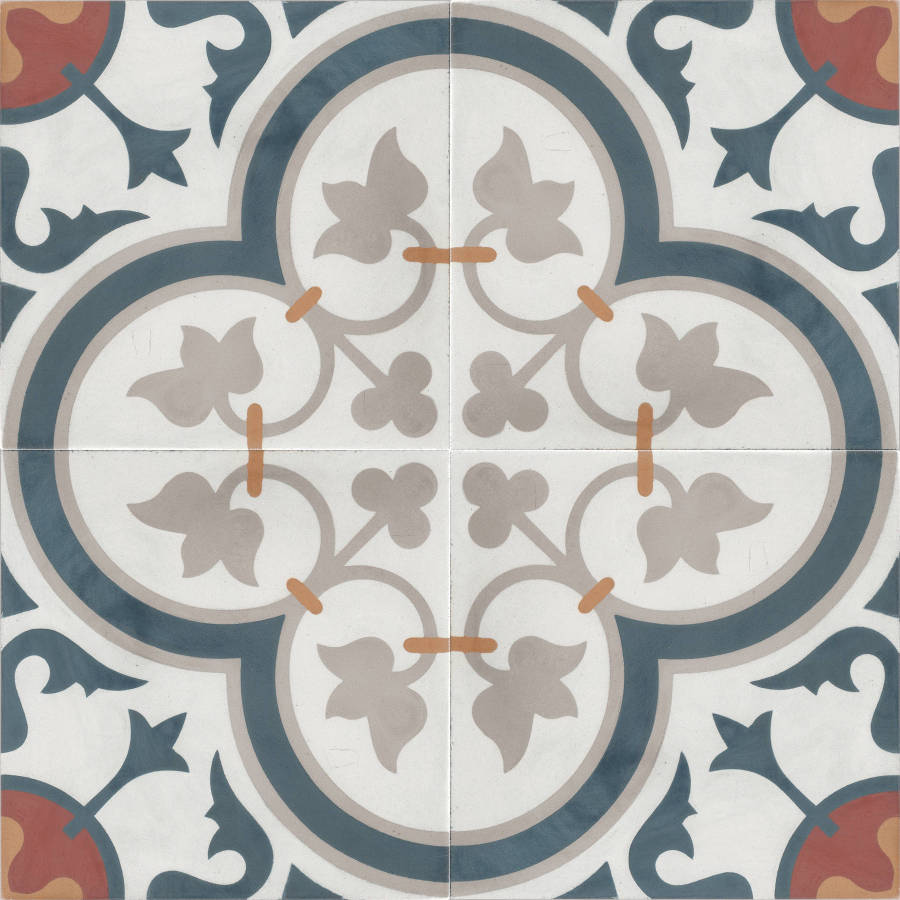 Moroccan Encaustic Cement Pattern 26d, 20 x 20cm - Tiles &amp; Stone To You