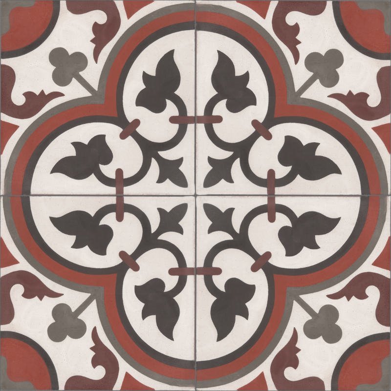 Moroccan Encaustic Cement Pattern 26h, 20 x 20cm - Tiles &amp; Stone To You