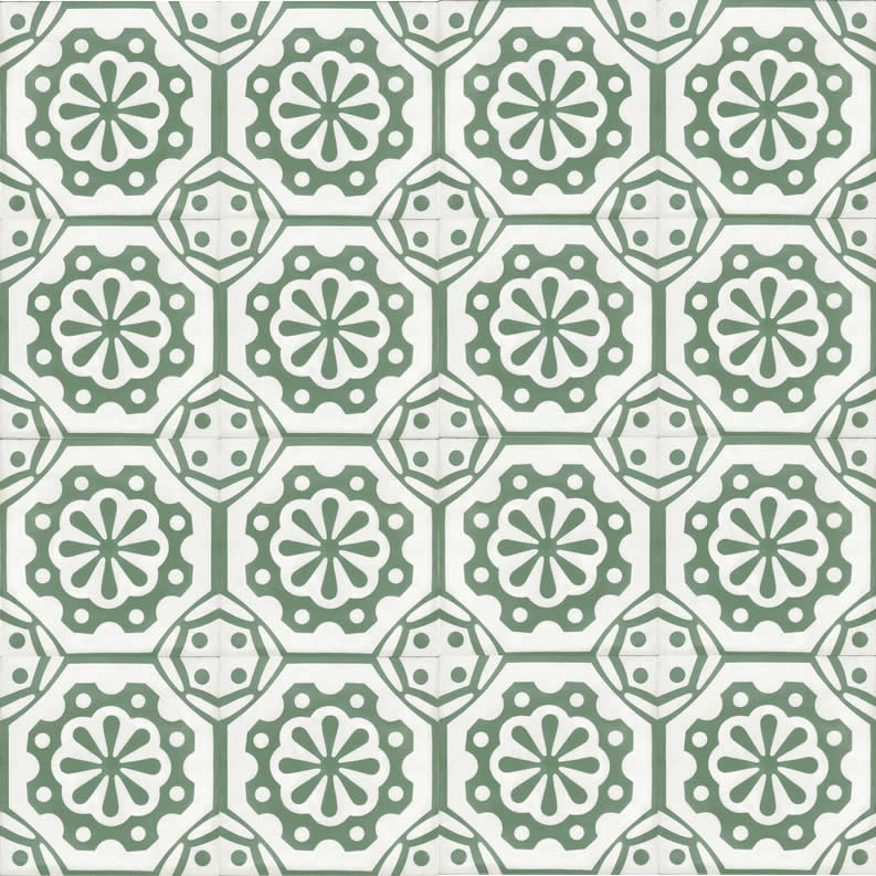 Moroccan Encaustic Cement Pattern 27a, 20 x 20cm - Tiles &amp; Stone To You