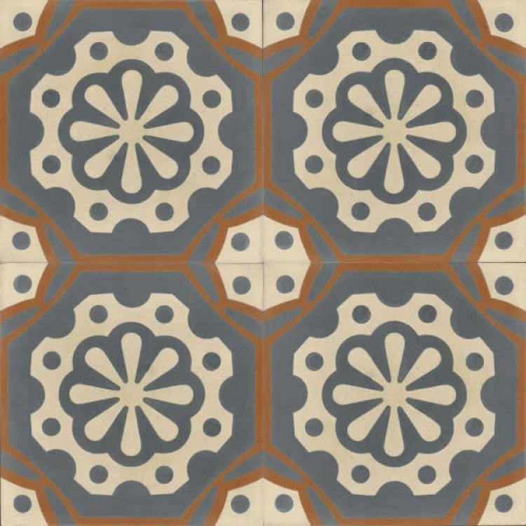 Moroccan Encaustic Cement Pattern 27d, 20 x 20cm - Tiles &amp; Stone To You