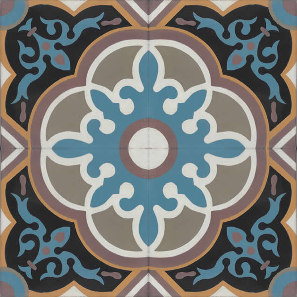 Moroccan Encaustic Cement Pattern 29a, 20 x 20cm - Tiles &amp; Stone To You