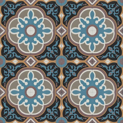 Moroccan Encaustic Cement Pattern 29a, 20 x 20cm - Tiles &amp; Stone To You