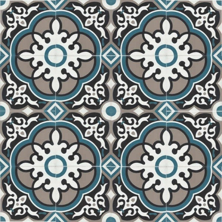 Moroccan Encaustic Cement Pattern 29b, 20 x 20cm - Tiles &amp; Stone To You