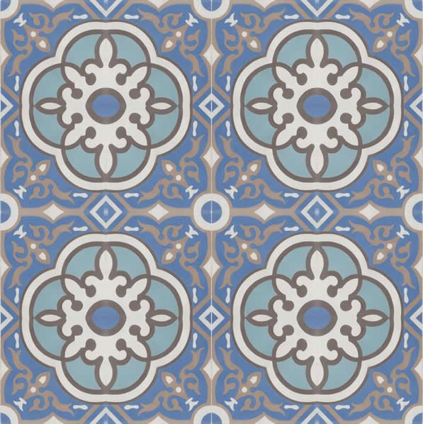 Moroccan Encaustic Cement Pattern 29d, 20 x 20cm - Tiles &amp; Stone To You