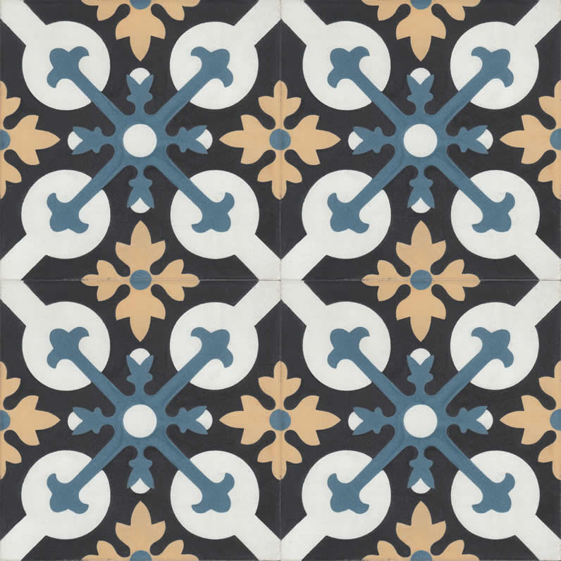 Moroccan Encaustic Cement Pattern 36a, 20 x 20cm - Tiles &amp; Stone To You