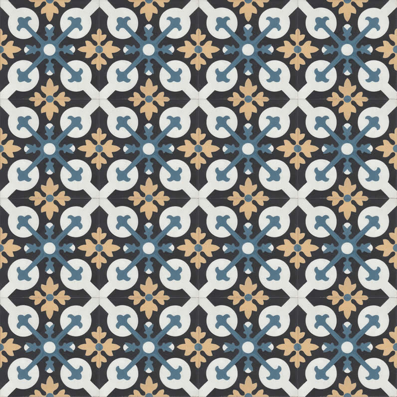 Moroccan Encaustic Cement Pattern 36a, 20 x 20cm - Tiles &amp; Stone To You