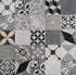 Moroccan Encaustic Cement Pattern Random Mix Black White and Grey, 20 x 20cm - Tiles & Stone To You