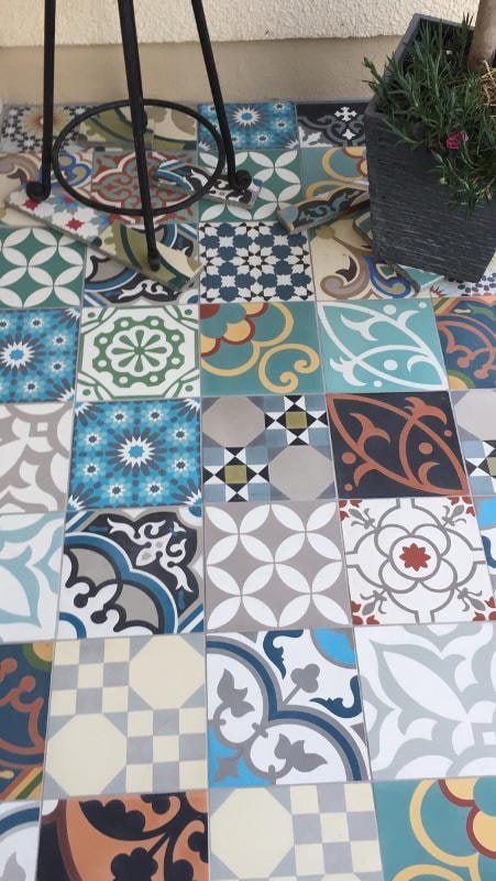 Moroccan Encaustic Cement Pattern Random Mix Colourful, 20 x 20cm - Tiles &amp; Stone To You