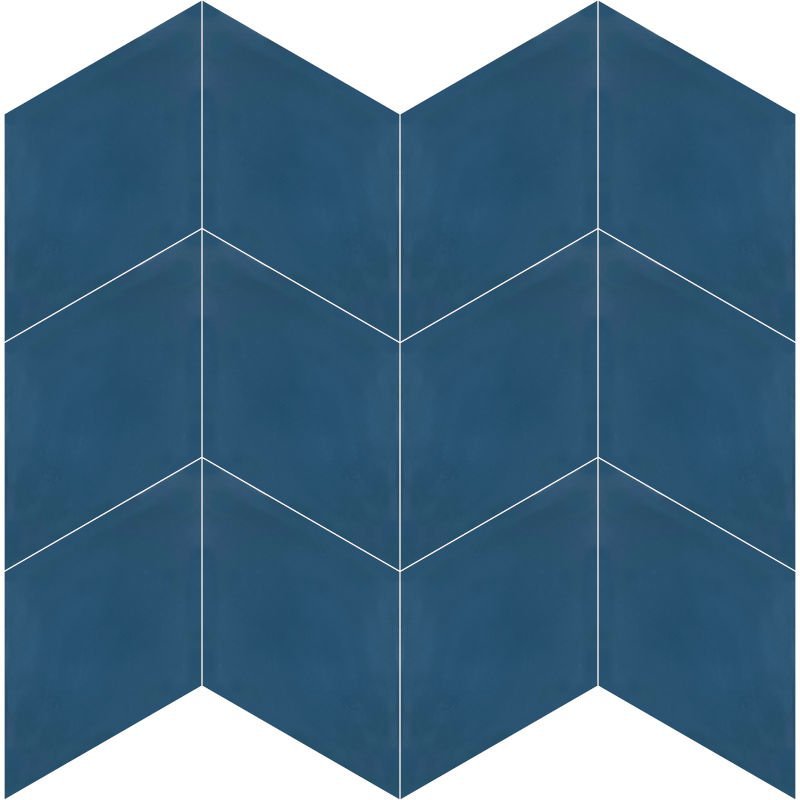 Moroccan Encaustic Cement Rhombus Federal Blue, 16.2 x 28.2cm - Tiles &amp; Stone To You