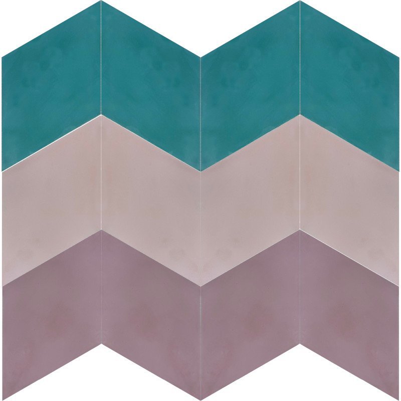 Moroccan Encaustic Cement Rhombus Turquoise, 16.2 x 28.2cm - Tiles &amp; Stone To You